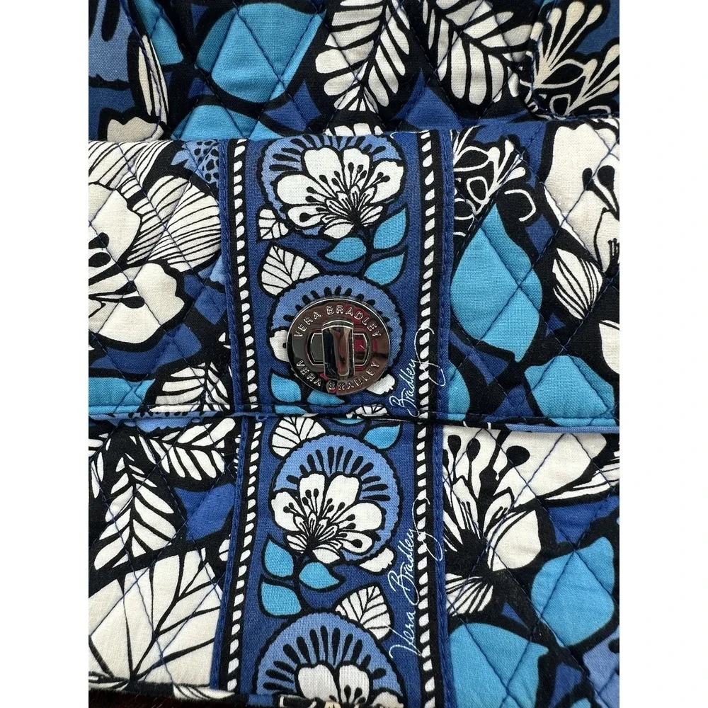 VERA BRADLEY Glenna Satchel Blue Bayou Quilted Shoulder Bag With Wallet Retired - Picture 2 of 13